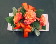 composizione rose arancione